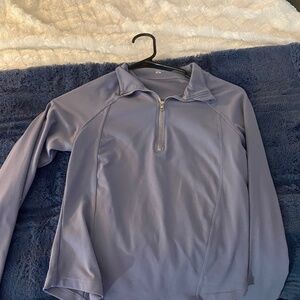 grey blue zip up workout jacket